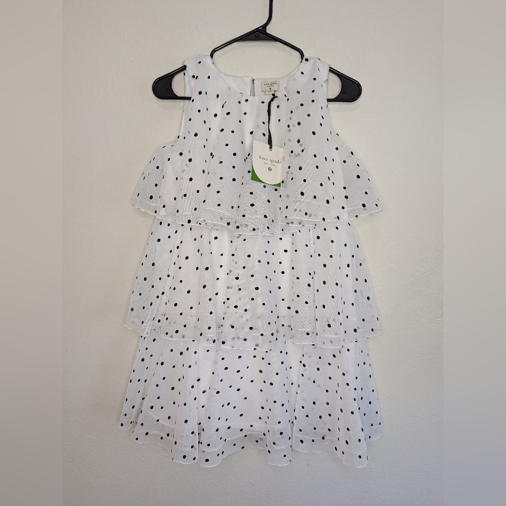 NWT Kate Spade New York x Target Mini Polka Dot Tiered Girls Dress Size XL